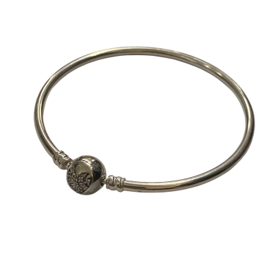  Womens Stirling silver Bangle 6.5cm wide. Pandora style.