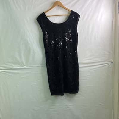 Caroline Morgan Womens Size 14 Midi Sleeveless Dress Black BNWT