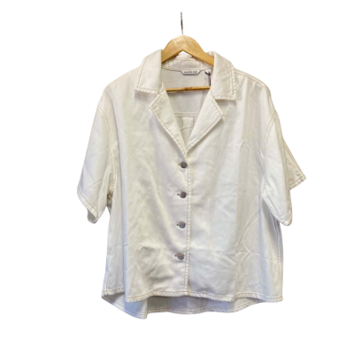 Country Road Womens  Size 14 Short Sleeve Shirt White 