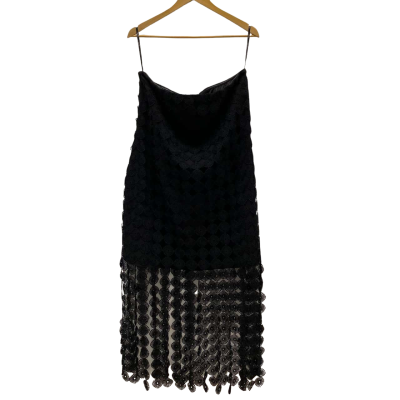 City Chic Women's Corset Lace Dress With Interesting Hem Size S Black  