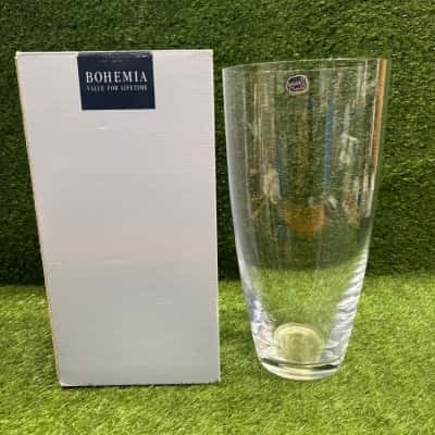 Bohemia Crystal Bullet Vase 30cm (Boxed)