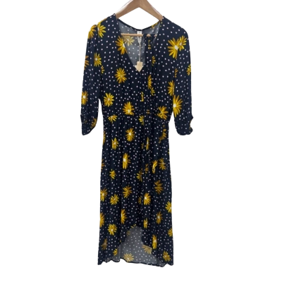 Elm Womens  Size 8 Daisy Dot Print Dress Floral 