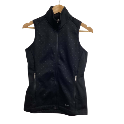 Nike Golf Tour Performance Womens  Size S Black Polka Dot Vest with Zipper BNWT
