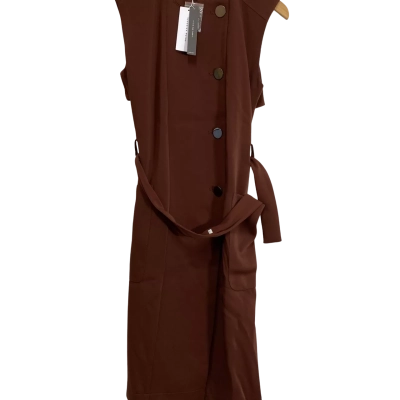 BNWT Veronika Maine Brown Sleeveless Dress Size 6