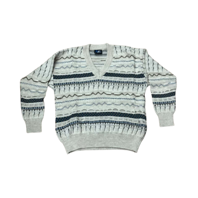 Vintage Rapp Knitwear Brown & Blue Sweater Size S