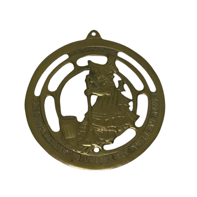 Vintage Brass Wall Plaque its pleasant to labour for those we love.