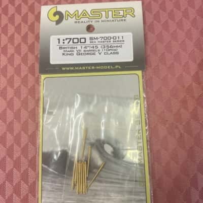 Master British mark vii battleship model 1:700 gun barrels 