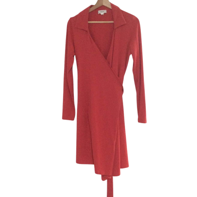 Heine Womens  Size 40 Wrap Dress Red 