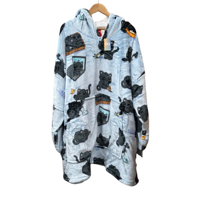 Oodie Light Blue With Kittens (New)