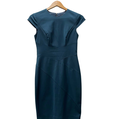 Cue Womens  Size 8 Short Sleeve Dress  Green 