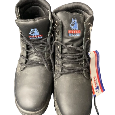 Steel Blue Mens  Size 11 work Boots Black . 