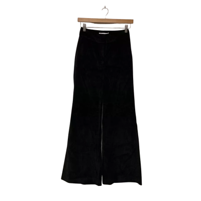 Witchery Womens  Size 6 Wide Leg Pants Velvet Black  