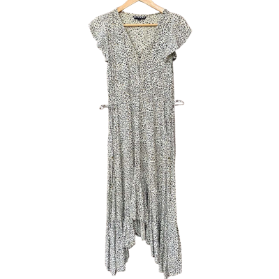 Kivari Womens Size XS Leopard Print Green Maxi Dress  