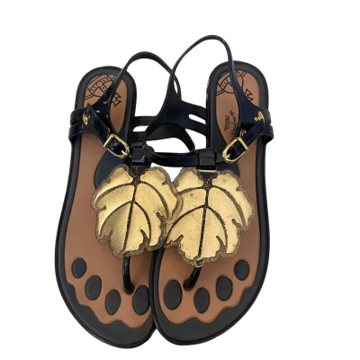 VivianWestwood✕Melissa　ゴールド24.5㌢ Melissa x Vivienne Westwood orb flat shoes in gold glitter
