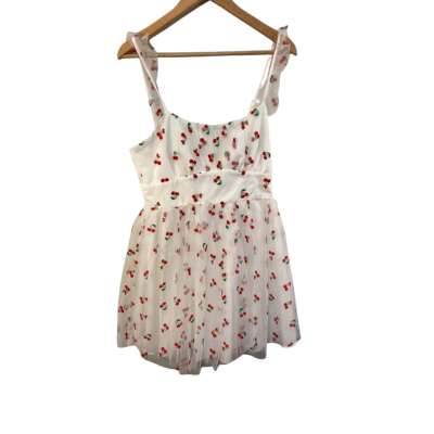 Dotti x Hello Kitty Womens Dress Size 10 White Cherry