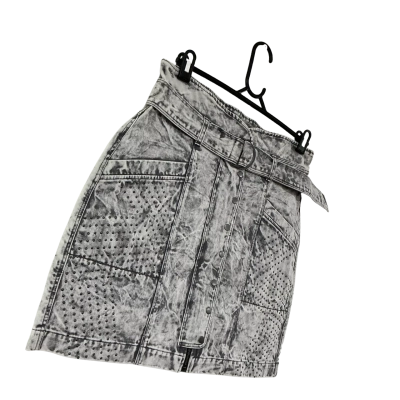 Sass & Bide ‘The Faint Heart’ Acid Grey Denim Skirt Size 44/16 BNWT rrp$350