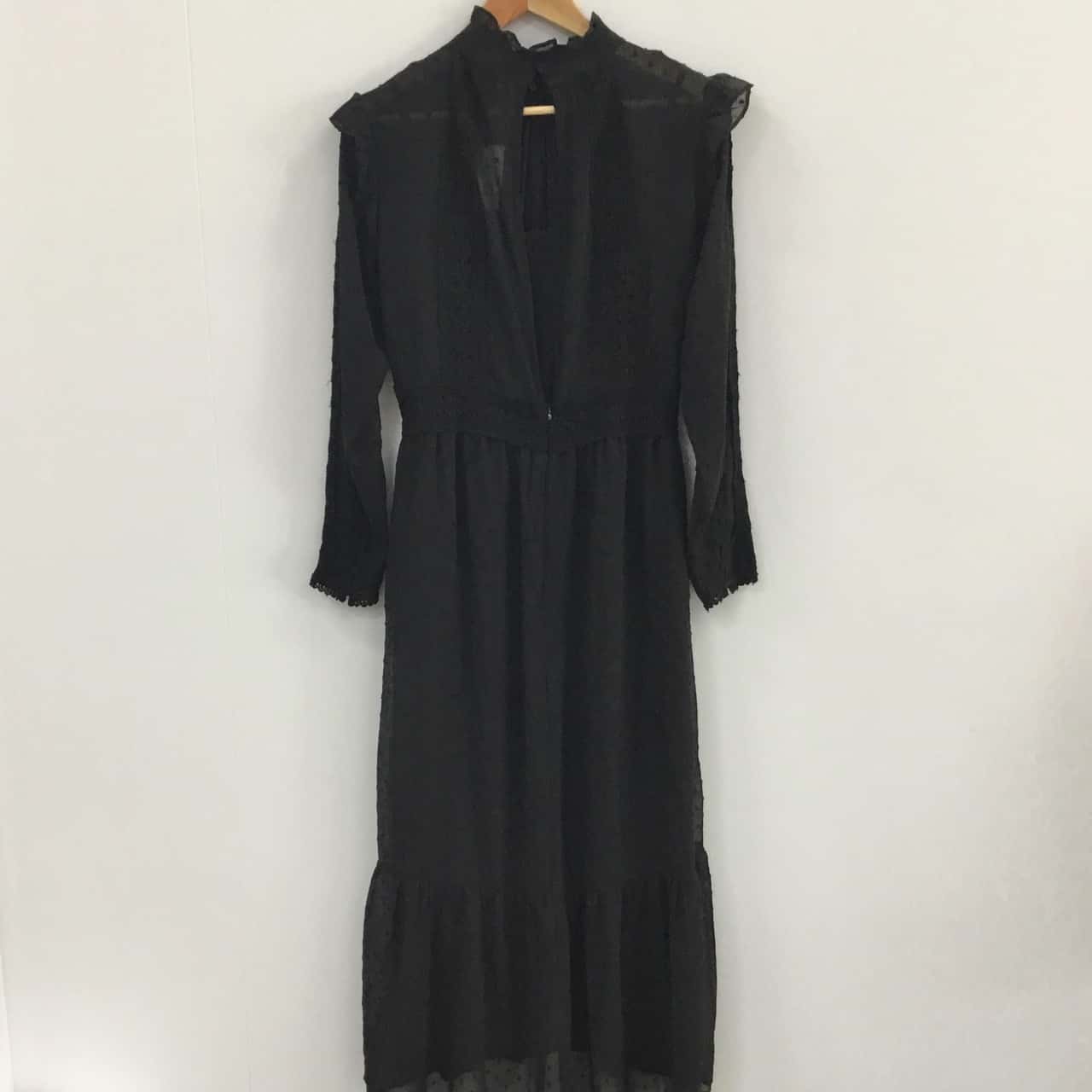 knee length dresses for ladies Long Sleeve Crewneck Maxi