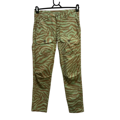 Funky Staff Womens  Size XS Casual Pants Animal print / Brown / Green 