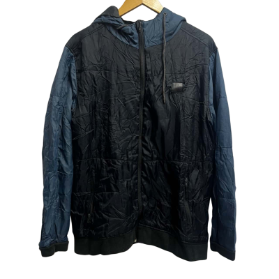 Quicksilver Mens  Size L Hood Jacket Black  / Blue 