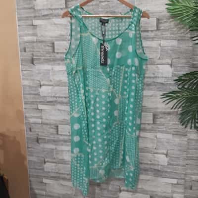 threads australia Womens  Size XXL Casual Dress Green / Other / White 