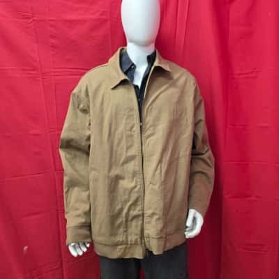  Mens "Mr Big"  Size XXXXXL Brown /Blue Check Lined Jacket