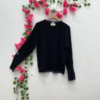 Jag Mens  Size M Knit Jumper Black / Navy Blue 