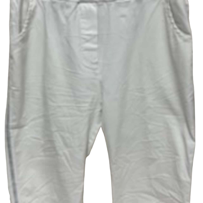  Imagine Fashion Made In Italy Womens  Size L Capris Pants White 