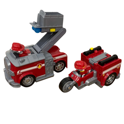 Paw Patrol Marshall Split Second 2 in 1 Transforming Fire Truck Vehicle And Figure 