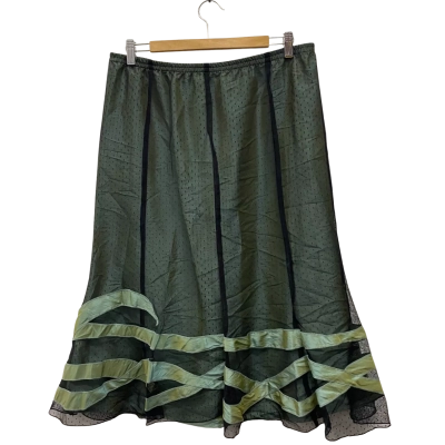 F&I Collection Vintage Womens  Size 16  Skirt Black  / Green 