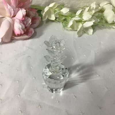 Decorative Crystal Cut Glass Flower Ornament