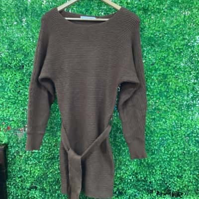 Atmos&Here Womens  Size M Mini Dress Brown 