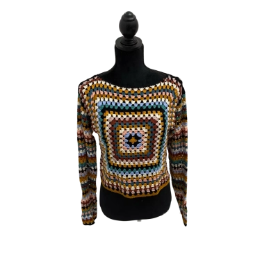 Ghanda Farrah Stripe Crochet Top.  Size S.  New with tags