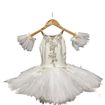  Real Dressmaker Kids Tutu Ballerina Costume in Silver / White Excellent condition