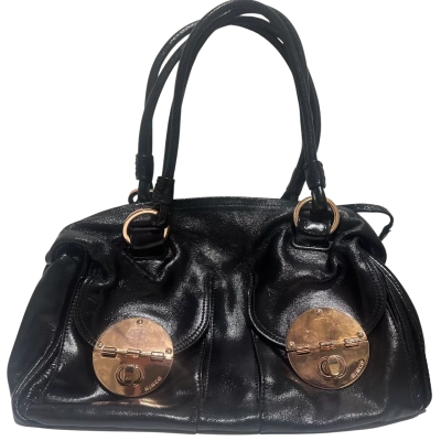 MIMCO soft black patent leather shoulder bag 
