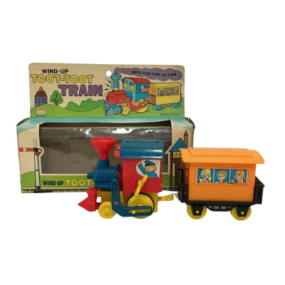 Vintage Wind Up Train Engine Jimson Toys Made in hong kong original Packaging 