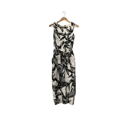 Jigsaw Womens  Size 8 Cocktail Dress Green / Khaki / White 