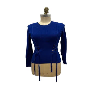 Karen Millen Womens  Size M Long Sleeve Top Blue 