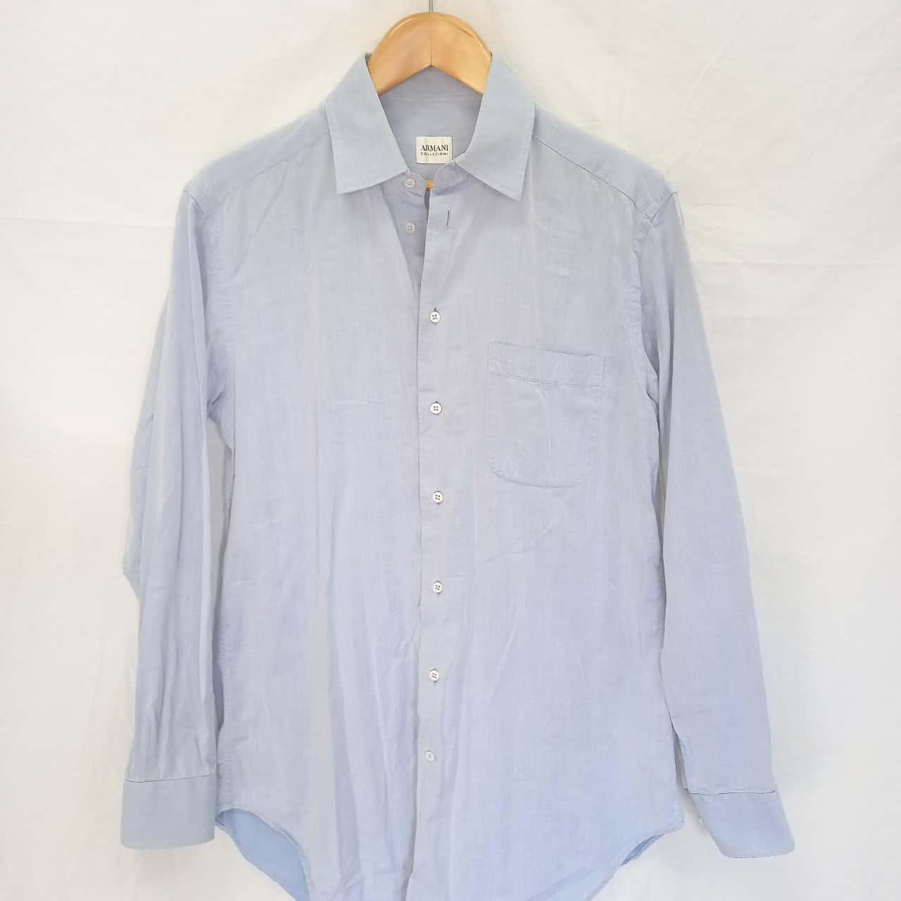armani shirt blue