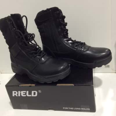 Rield  Mens Military Boots Black  