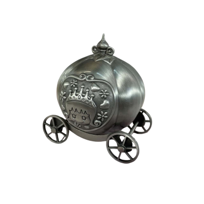 Pewter Cinderella Pumpkin Coach Money Box