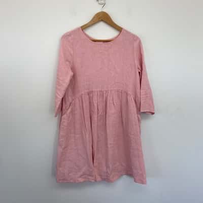 Gorman Pink Long Sleeve Midi Dress  Size 4 