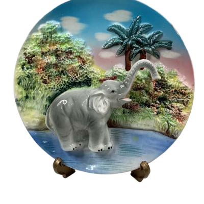 3D Elephant hanging plate