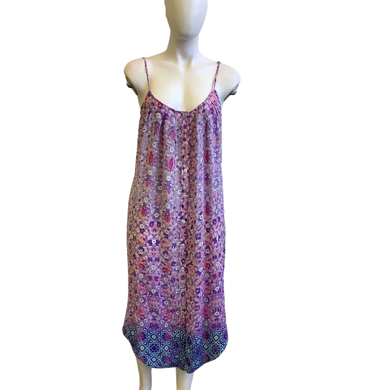 BNWT Sportsgirl Women's Size 16 Sleeveless Midi Dress Blue & Purple