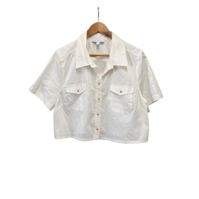 Witchery Womens  Size 14 Short Sleeve Shirt White 