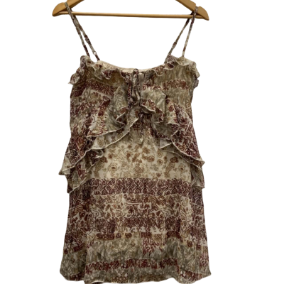 Missguided Womens  Size S Mini / Shoestring Strap Dress Brown