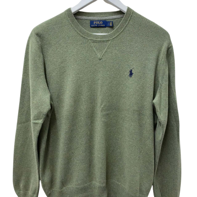 Polo Ralph Lauren Mens Jumper Khaki -100% Cotton