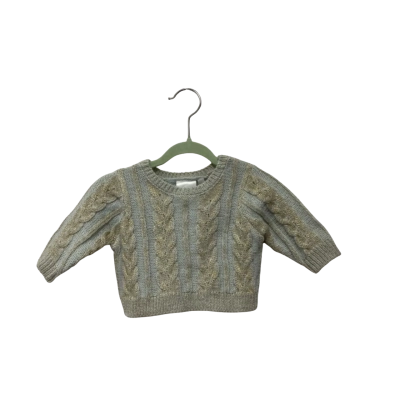 Kardashian Kids Kids Metallic Knit Top Size 000 Blue 