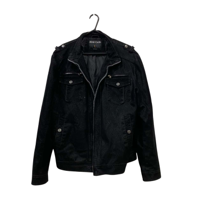 Villains of Virtue Unisex  Size L Biker Jacket Black  