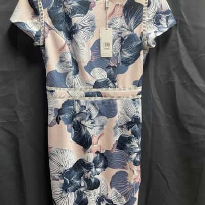 Tokito Womens Size 10 Blue/Pink Floral Dress