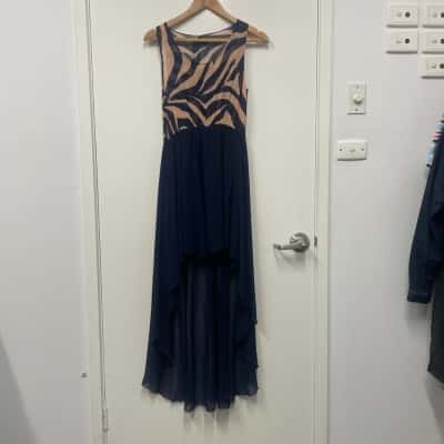  Womens  Size M Sleeveless Dress  Blue / Coral Redberry fashion NWTO